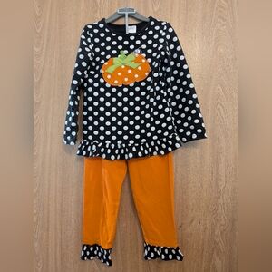 Polka Dot Pumpkin Kids Costume Set